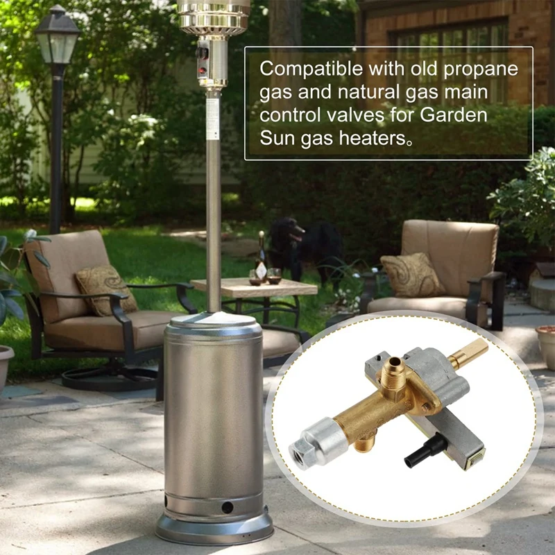Gas Safety Control Valve With Piezo Push Ignition Device For Garden Propane Powered Patio Heater Repair Replaces Parts