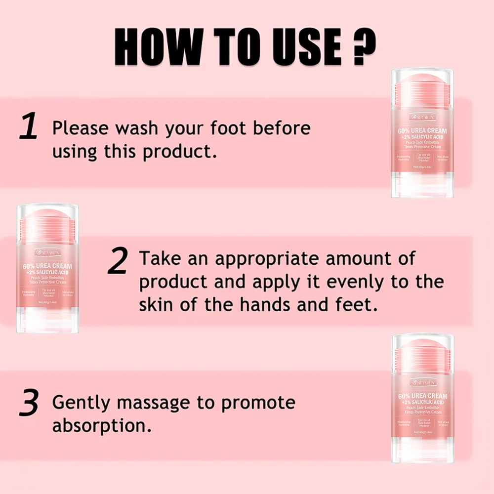مجموعة عصا بلسم القدم المعطرة بكريمة اليوريا 60% من SUYARUN - إصلاح مكثف للكعب المتشقق والترطيب العميق والترطيب. #6