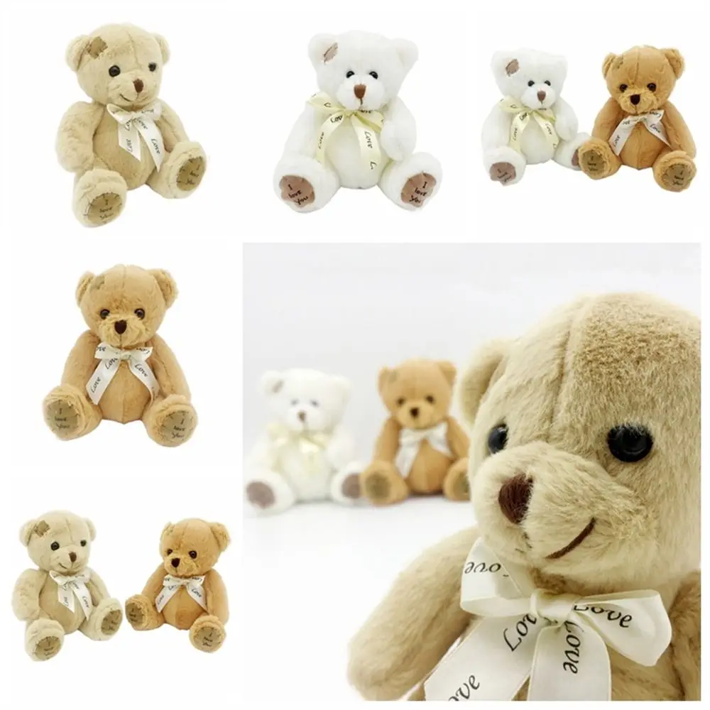 Kawaii Stuffed Animals Plushie Patch Bear Cartoon Soft Doll Bear Plush Toys Cotton 18cm Bear Stuffed Toy Children