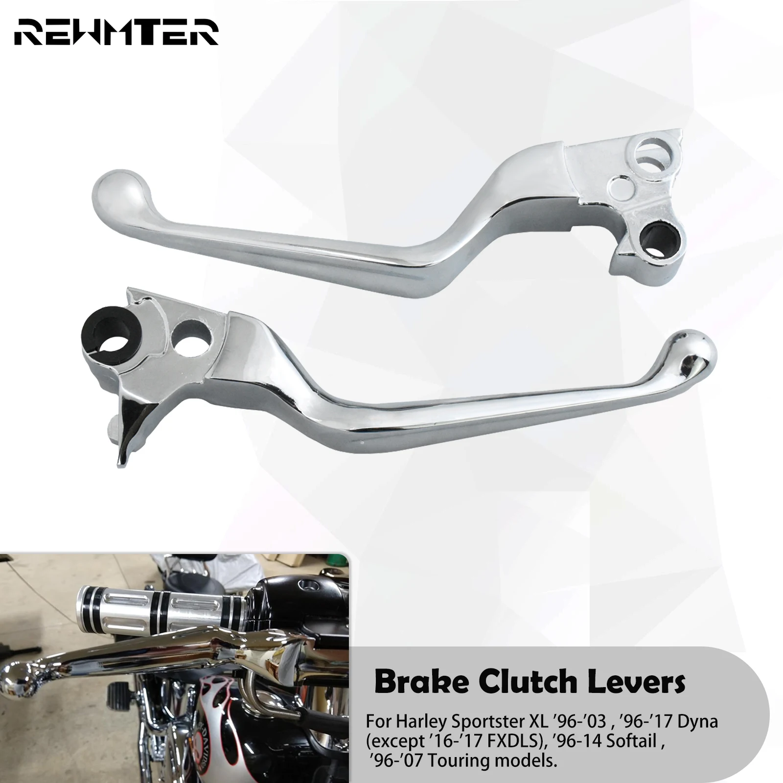 Motorcycle Brake Clutch Levers Chrome Hand Control Brake Levers For Harley Sportster XL 1200 883 Dyna Softail Touring FLHR FLHT