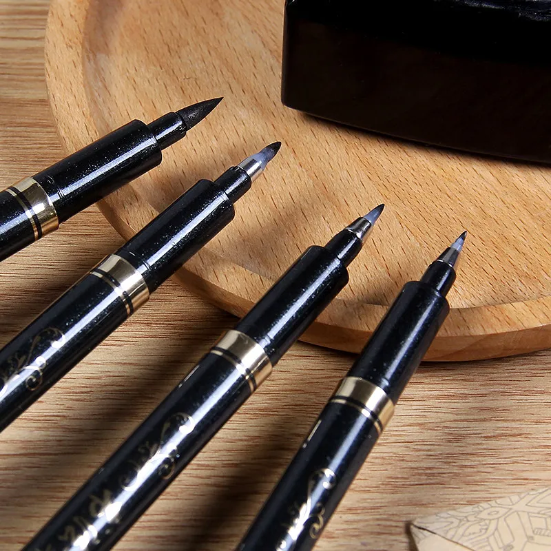 4PCS/SET Calligraphy Art Marker Pens Brush Pen Art Marker Craft Supplies Art Writing Office School Supplies Stationery Student view 5