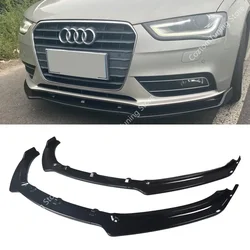 3 Pcs Car Front Bumper Lip Spoiler Splitter Diffuser Retrofit For Audi A4 B8 B8.5 8K A4 TFSI TDI 2012-2016 LCI Bodykits Tuning