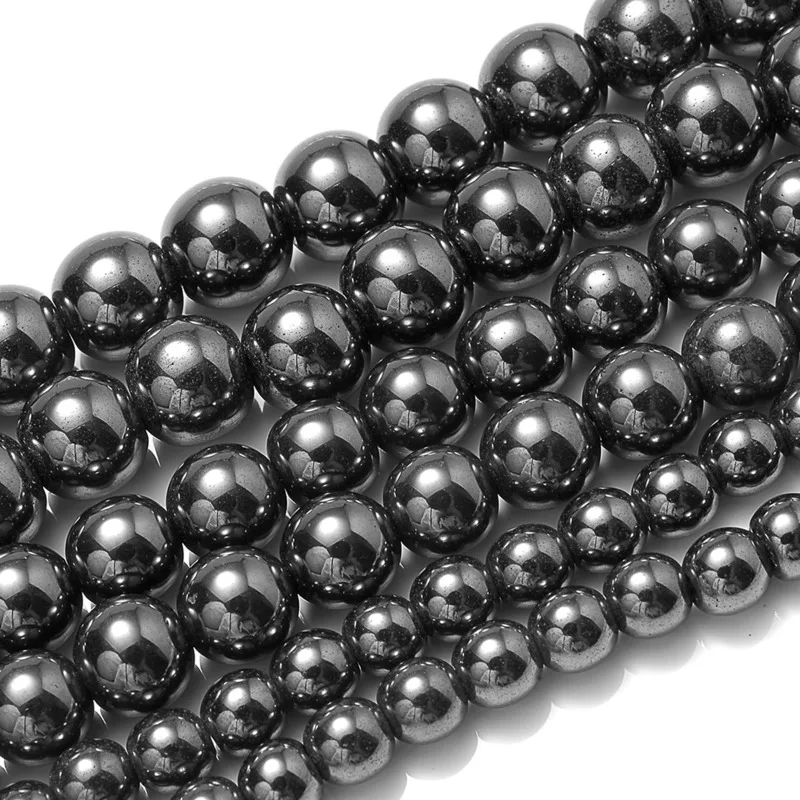 

Natural Stone Beads Black Hematite Beads With Magnetic Loose Spacer Beads For Jewelry Making DIY Bracelet Necklace Accessories