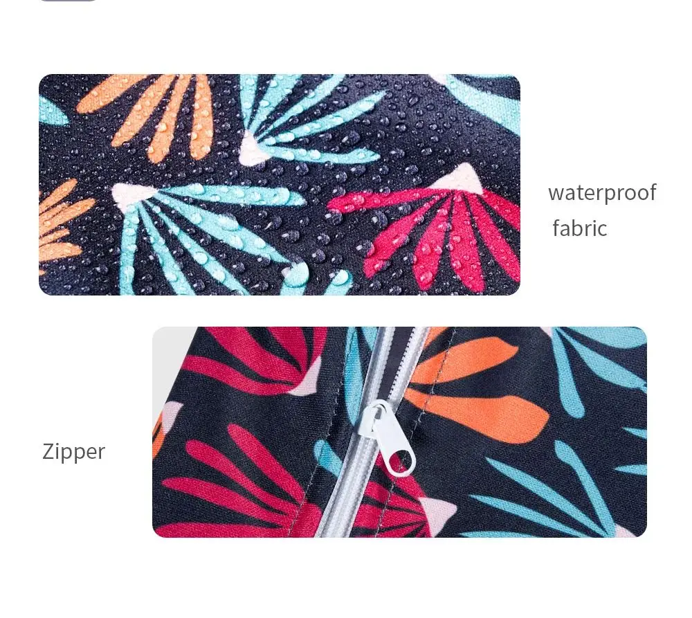 HappyFlute Fashion Print 2 sztuk/zestaw 18*25CM gładka kieszeń na zamek błyskawiczny wielofunkcyjne zastosowanie wielokrotnego użytku i zmywalna torba podróżna na mokro