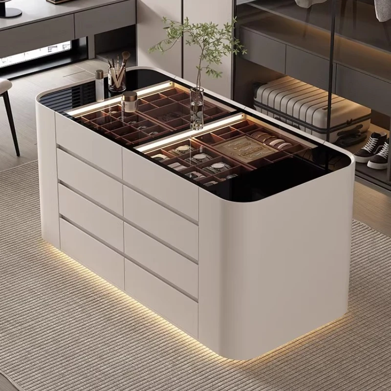 Nakajima Cabinet Drawer Storage Cabinet Solid Wood Multi-layer Jewelry Display Cabinet