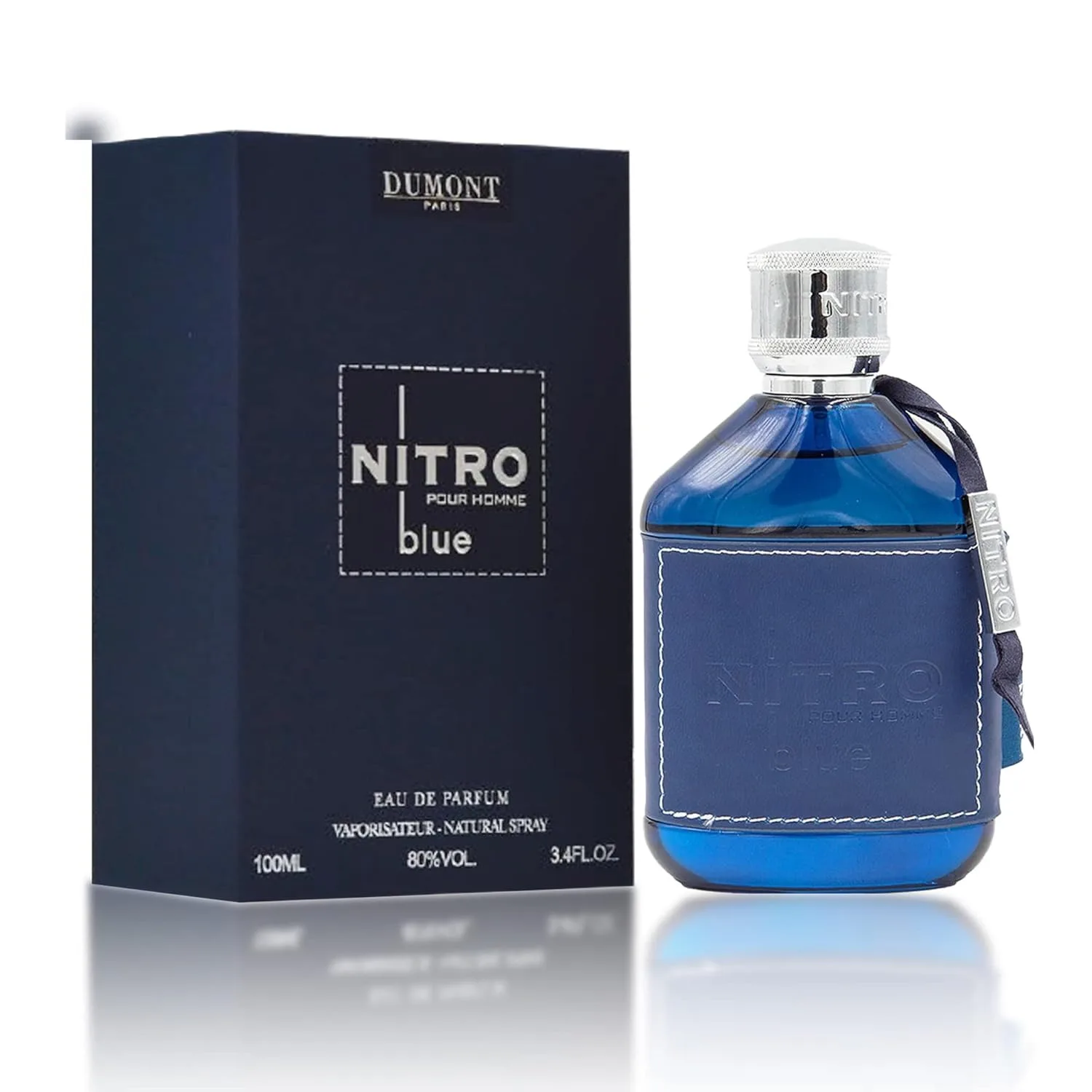 Dumont Nitro Blue - Fresh Aquatic Floral Woody Fragrance - Luxurious Long Lasting Scent -  3.4 Oz Eau De Parfum for Men view 7