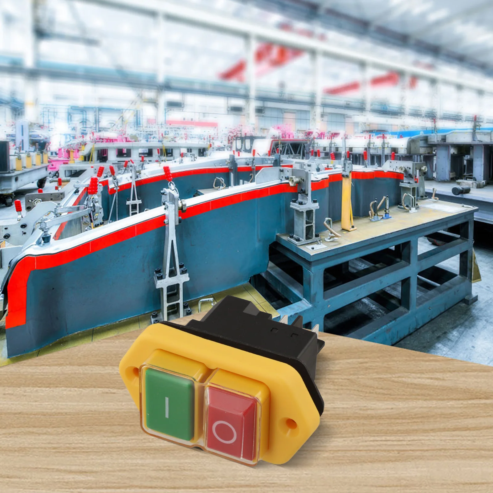 Push Button Switch KLD28A Electromagnetic 16A 250V with 5 Terminal Wiring for Reliable Power Control in Motor Appliances