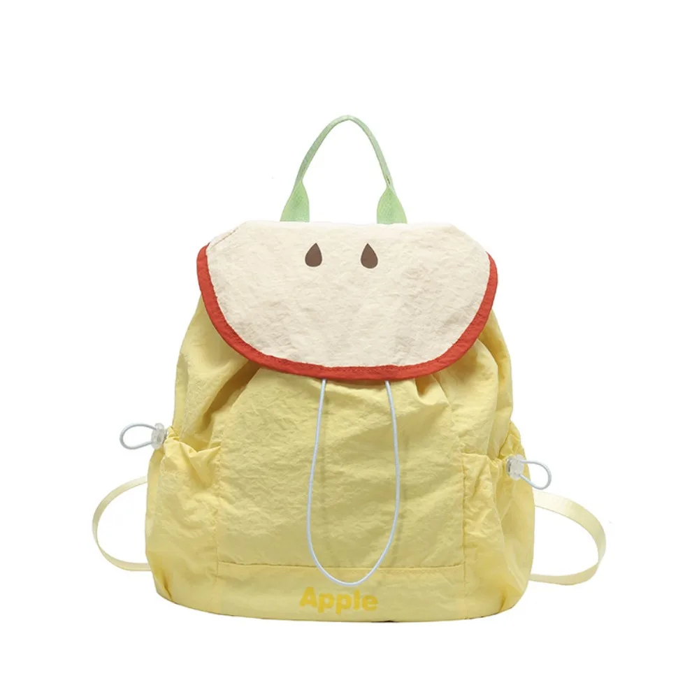 

Korean Style Outdoor Drawstring Backpack Dopamine Color Waterproof Fruit Nylon Backpack Commute Large Capacity