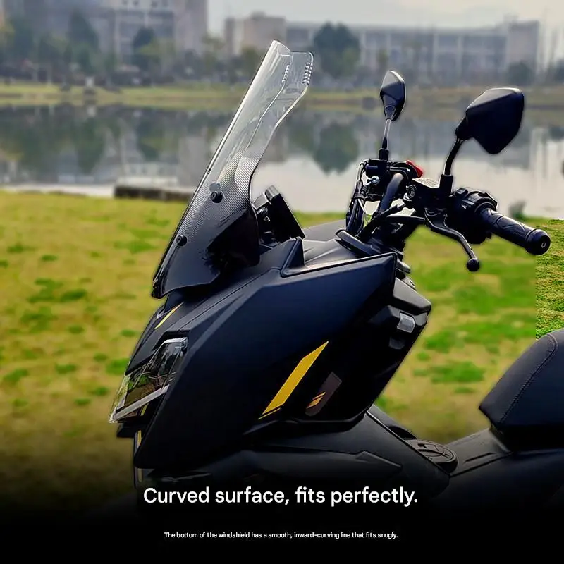 FOR HD Forza Windshield for Zontes 150X with Mirror Forward Adapter Anti-Glare Scratch-Resistant Factory Standard Precision Fit