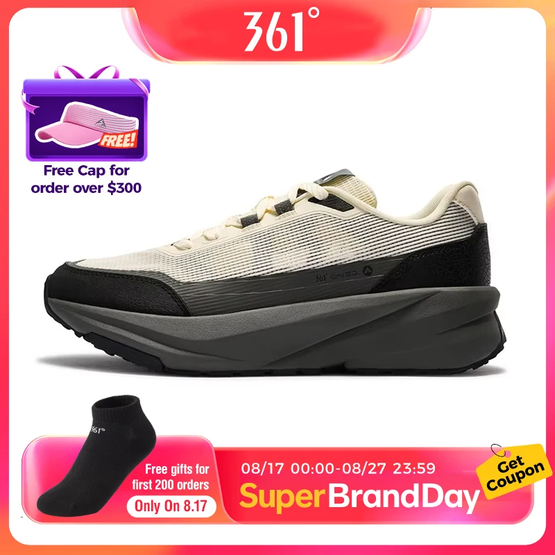 361 Degrees Qingyu Herren Wanderschuhe Sommer Rutschfest Verschleißfest Luftdurchlässiges Mesh Atmungsaktive Outdoor-Caravan-Sneaker 672626767