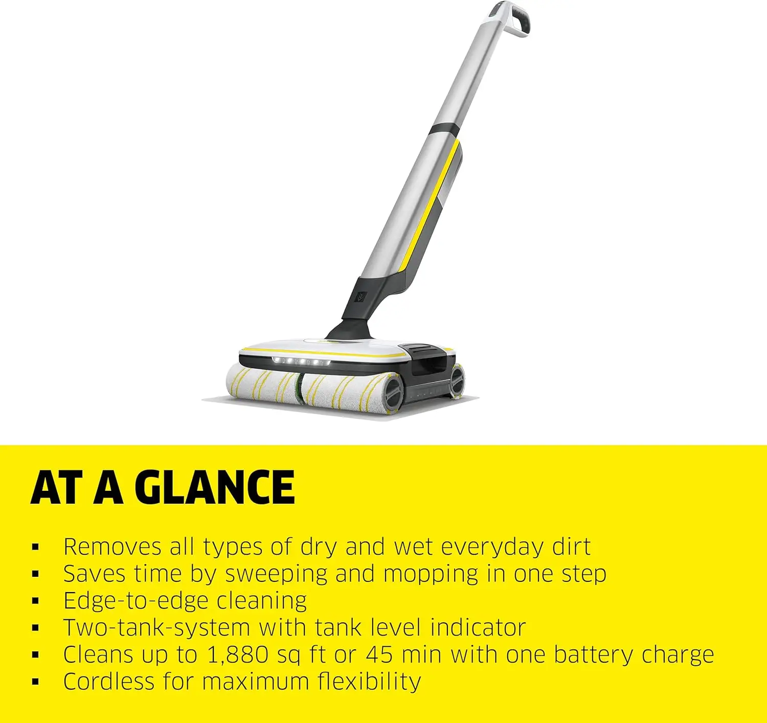 FC7 Electric Mop & Sanitize Hard Floor Cleaner - Perfect for Laminate, Wood, Tile, LVT, Vinyl & Stone Flooring -Cordles