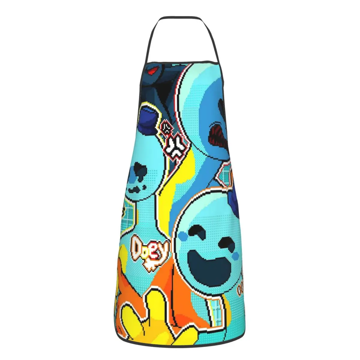 Doey Doughman Horror Pianosaurus Apron Chef Cooking Tablier Sleeveless Bib Kitchen Cleaning Pinafore for Women Men Painting