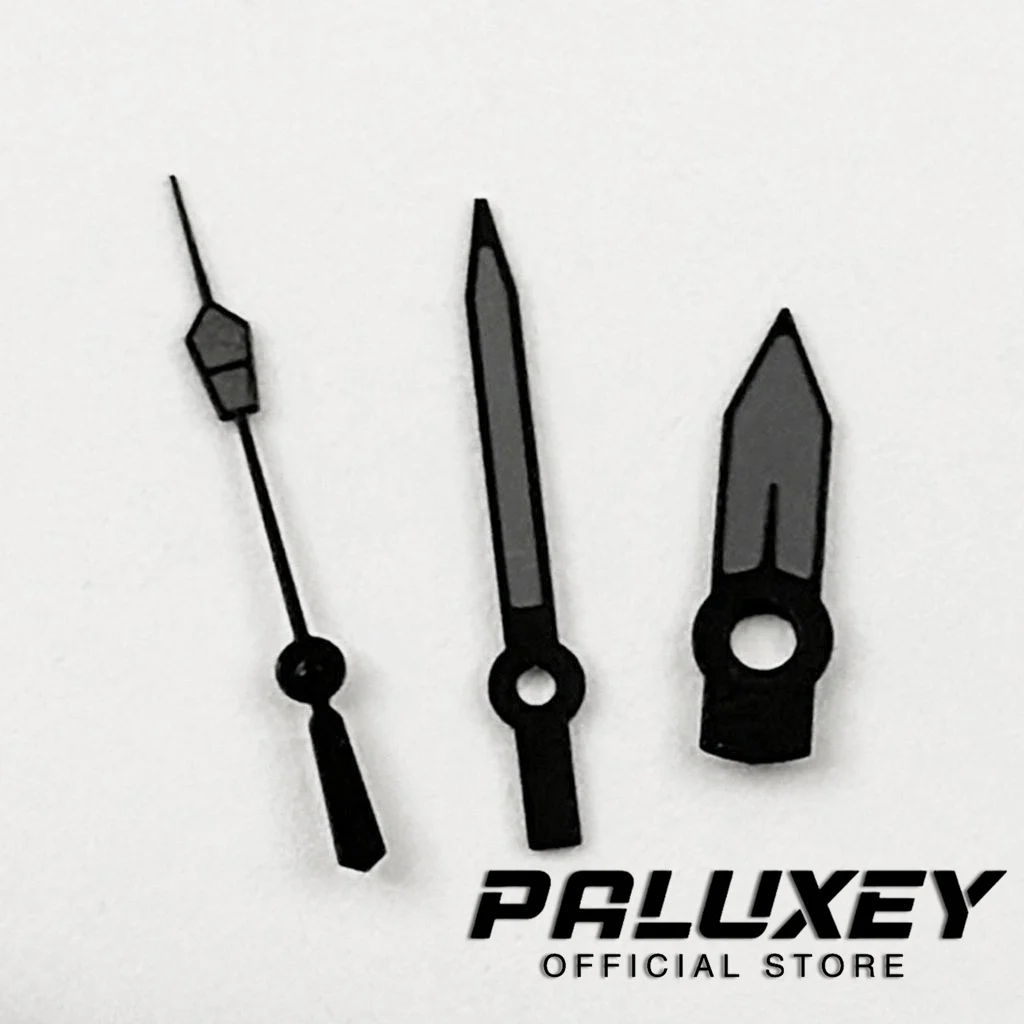 Manecillas de reloj negras, puntero luminoso verde, piezas de accesorios de repuesto aptas para movimiento automático NH35/NH36/7S26/7S36/4R35/4R36