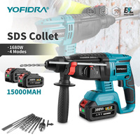 YOFIDRA 26mm Brushless Electric Hammer Drill Cordless Multifunctional Rechargeable Power Tool Fit For 21V 18V-21V Battery Pin