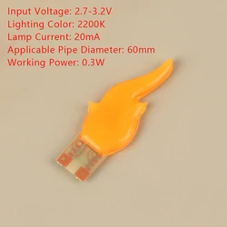 1PC 3V LED Filament Cob Flash Candles Edison 1900-2200K Diode Light Decoration Light Bulb Accessories DIY Retro Candle Light