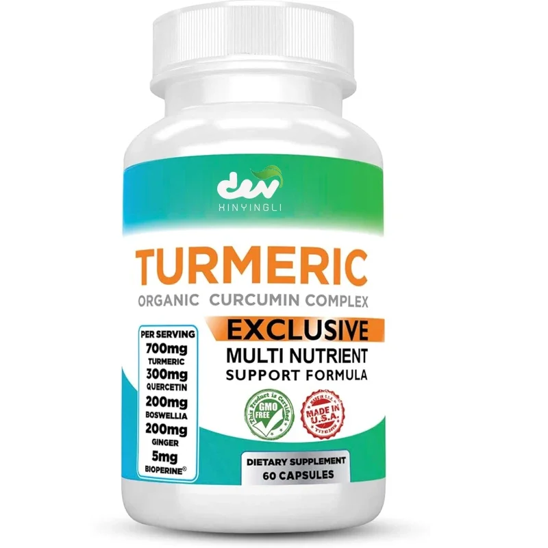 

Curcumin supplement contains black pepper and ginger, used for intestinal and joint support -60 capsules