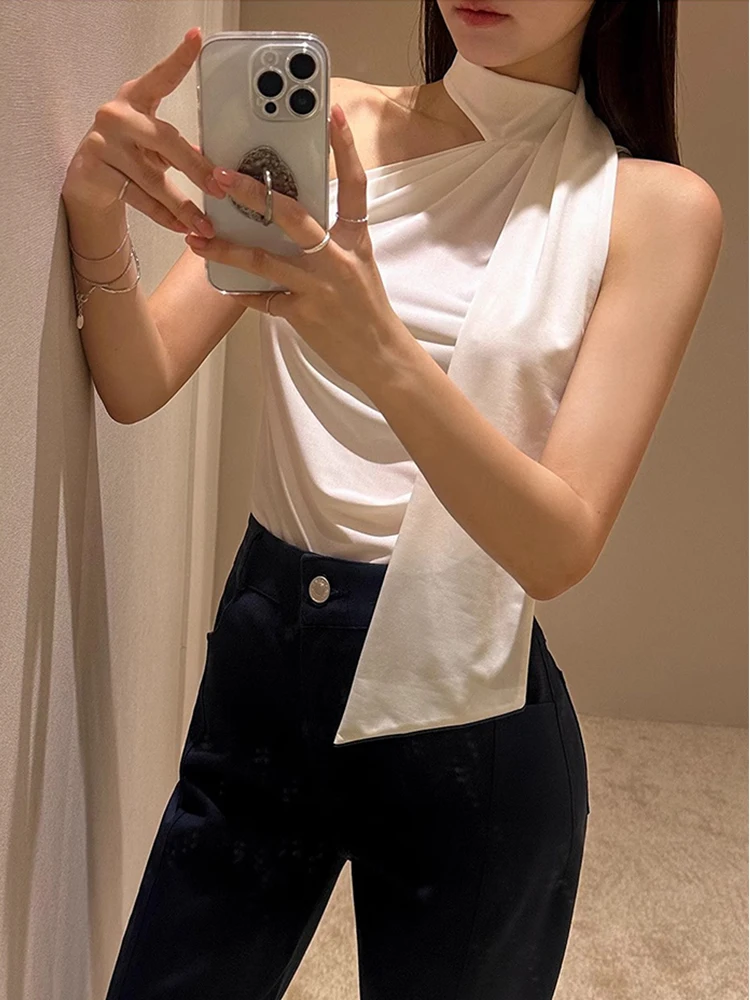 

Шикарный летний облегающий жилет с колючками, женский модный повседневный жилет из полиэфирного волокна 00%