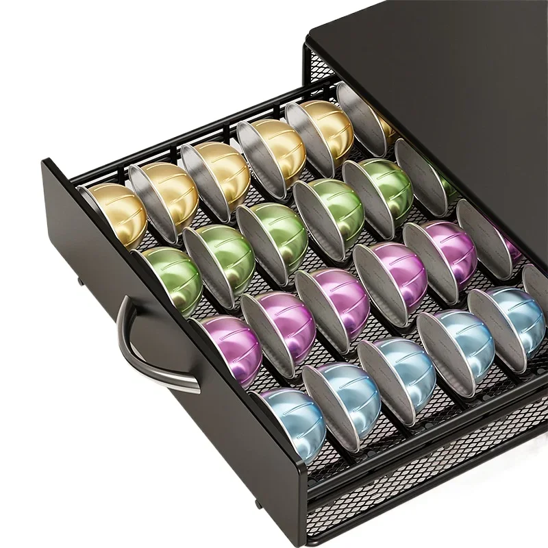 40 Cups Coffee Drawers Capsule Holder For Vertuoline Dolce Gusto Metal Practical Stand Storage Shelves Rack Kitchen Tools