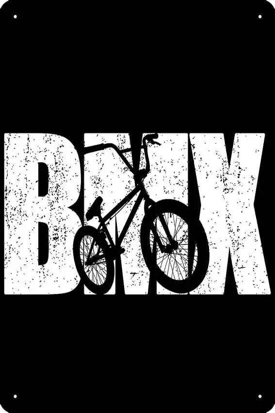 

BMX Фотографическая печать металлический жестяной знак забавное домашнее искусство настенный Декор 8x12 дюймов