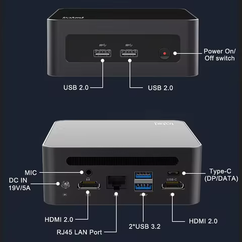 new ZX03 Intel Core i7-12700H 12-core 16-thread mini PC 16G DDR4 3200MHz dual M.2 SSD Win11 WiFi6 BT5.2 Intel UHD Graphics 80EUs