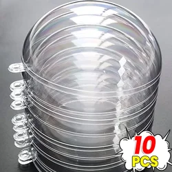 5-10CM DIY Plastic Ball Filling Transparent Decorative Hanging Ornaments Christmas Tree Open Ball Box Gifts for Wedding Party