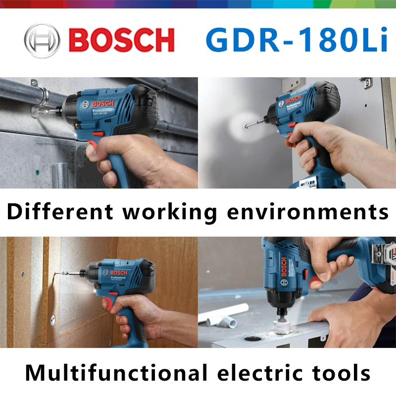 Bosch 18V Impact Screwdriver GDR 180Li Cordless Rechargeable Electric Screwdriver Electric Drill Electric Batch Bare Metal