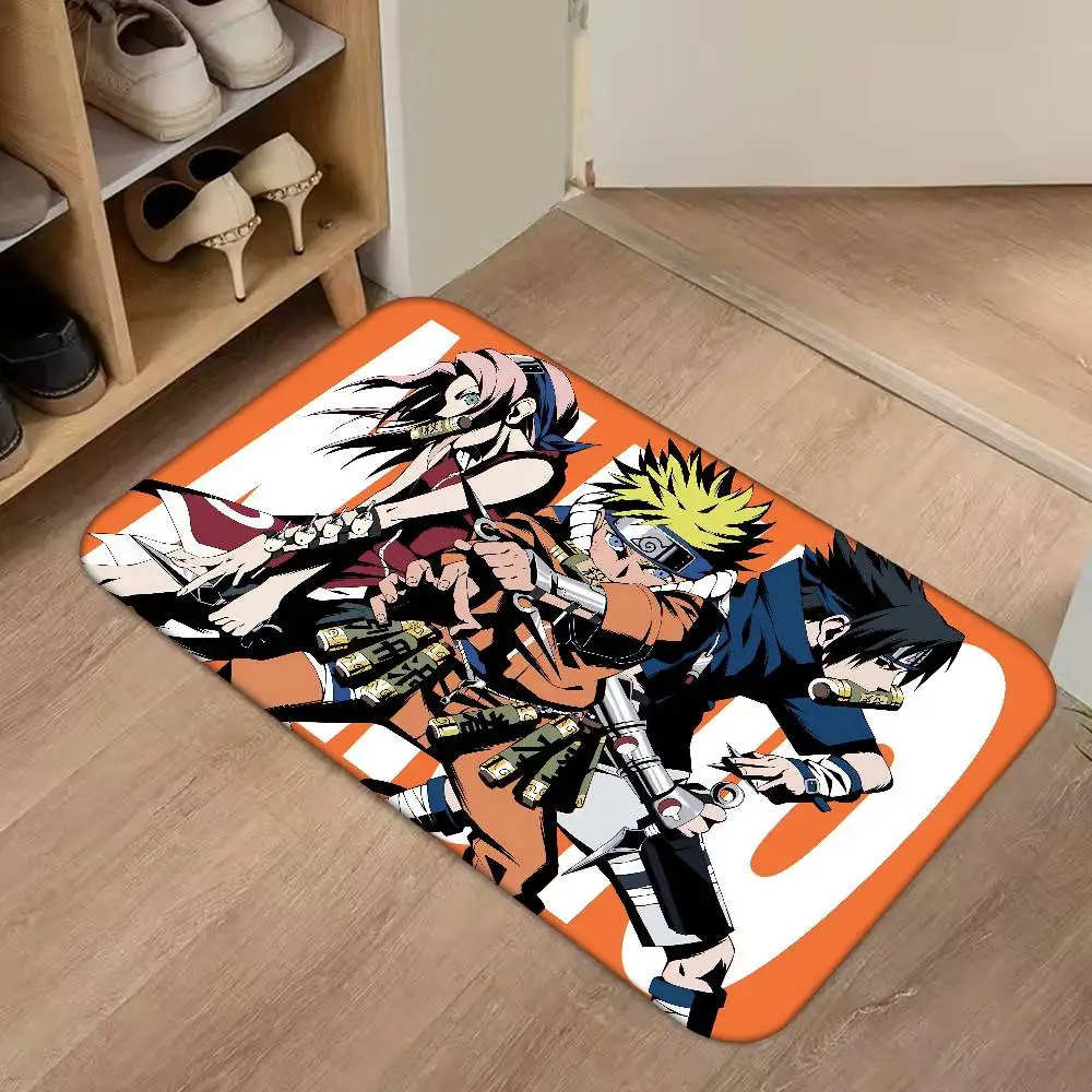 1pc NARUTO Floor Mats Foot Carpets Bathroom Rug Non-slip Home Decor