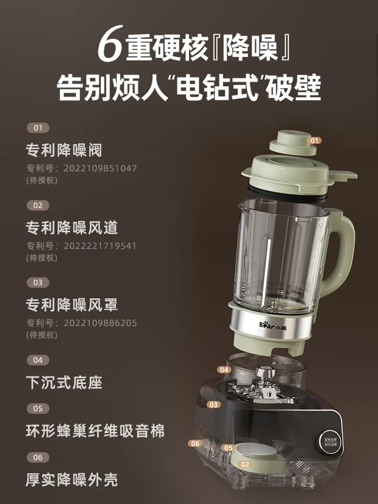 Bear Wall Breaker Household Multi-function Blender Intelligent Appointment Thermal Sterilization Soy Milk Maker