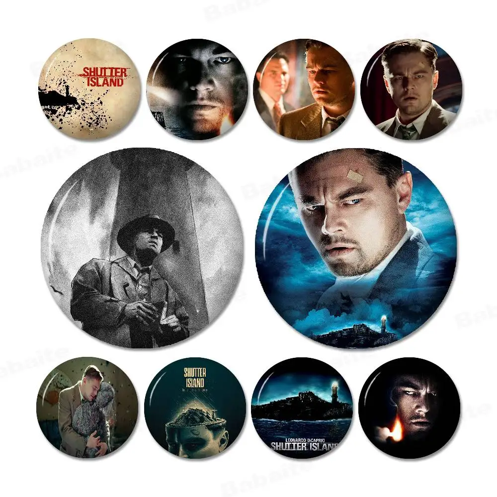 Classic Movie S-Shutter IslandS 58mm Animals Funny Brooches Badge Backpack Clothes Gift Accessory