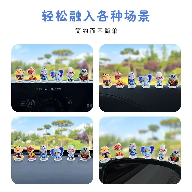 Zootopia cartoon car ornament for car display, dashboard decoration, computer desk fun ornament, gift for friends, collectible view 6