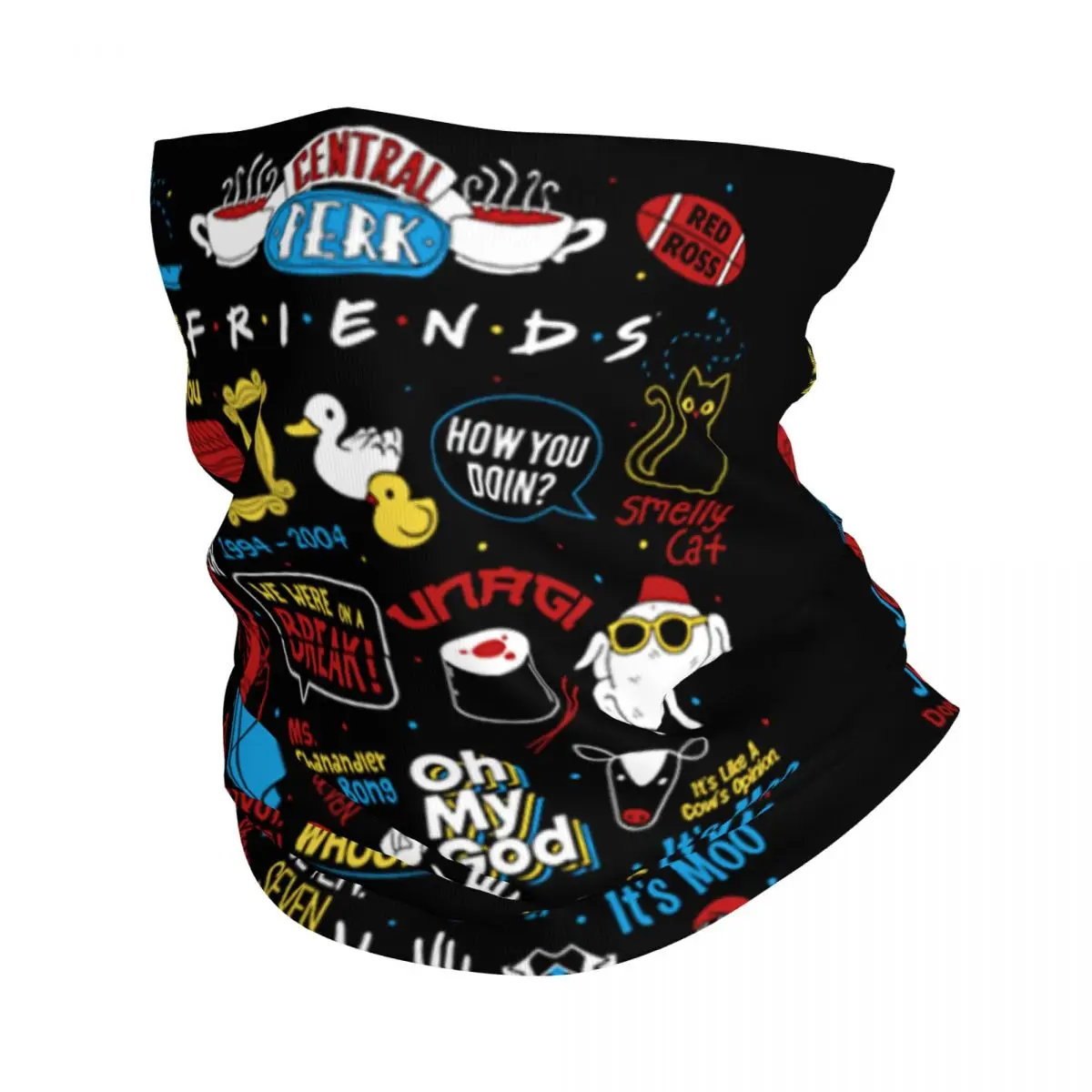 TV Show Friends Symbol Bandana Winter Neck Warmer Women Windproof Wrap Face Scarf for Hiking Gaiter Headband