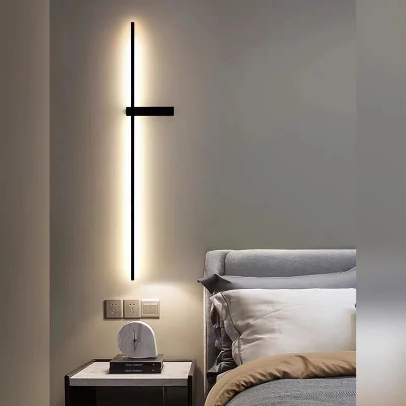 Interior Bedroom LED Wall Lamps for TV Background Hard-wired Nordic Wall Lights Corridor Stairs Wall Sconce Lighting Fixtures