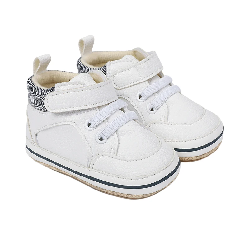 Baby Girls Boys Sneakers Infant PU Leather Anti-Slip Soft Sole Prewalker Toddler First Walker Shoes