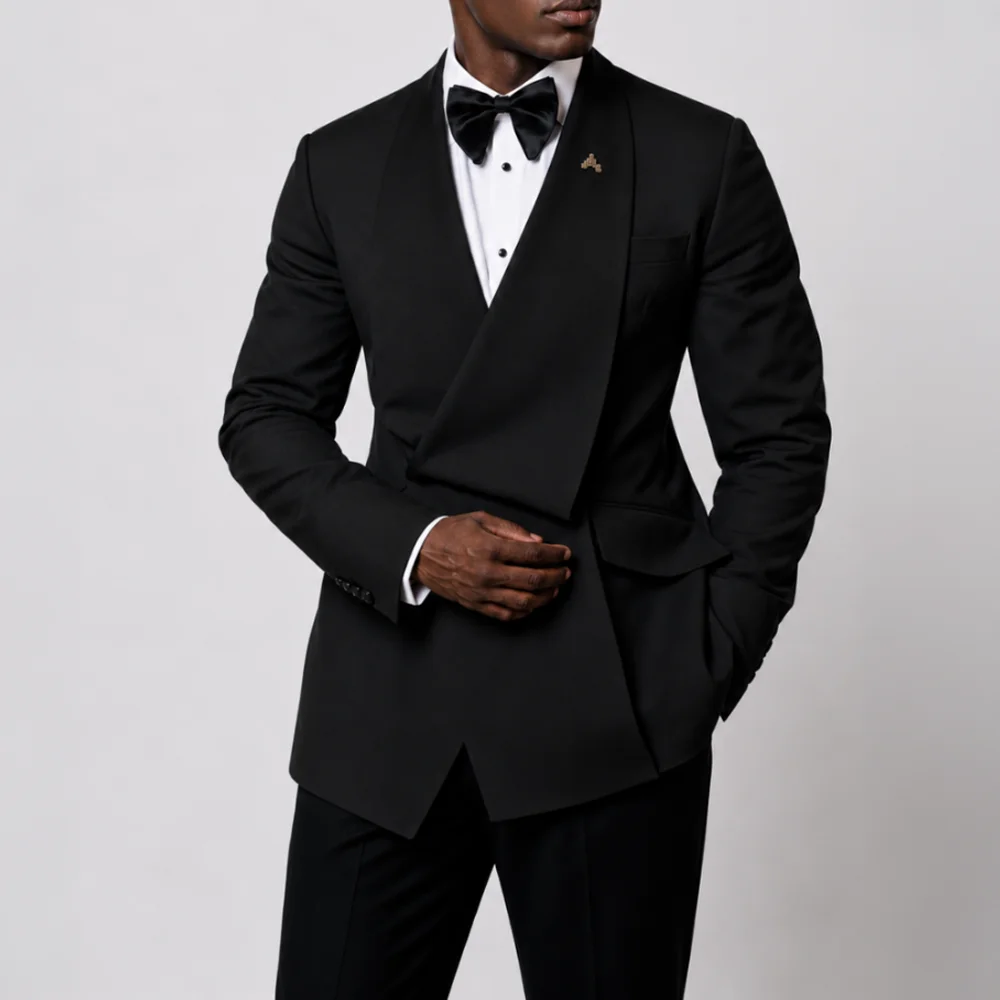Suit for Men Fashion Business Wedding Blazer Jacket Slim Fit Formal Suit Outerwear Male Office Party Coat