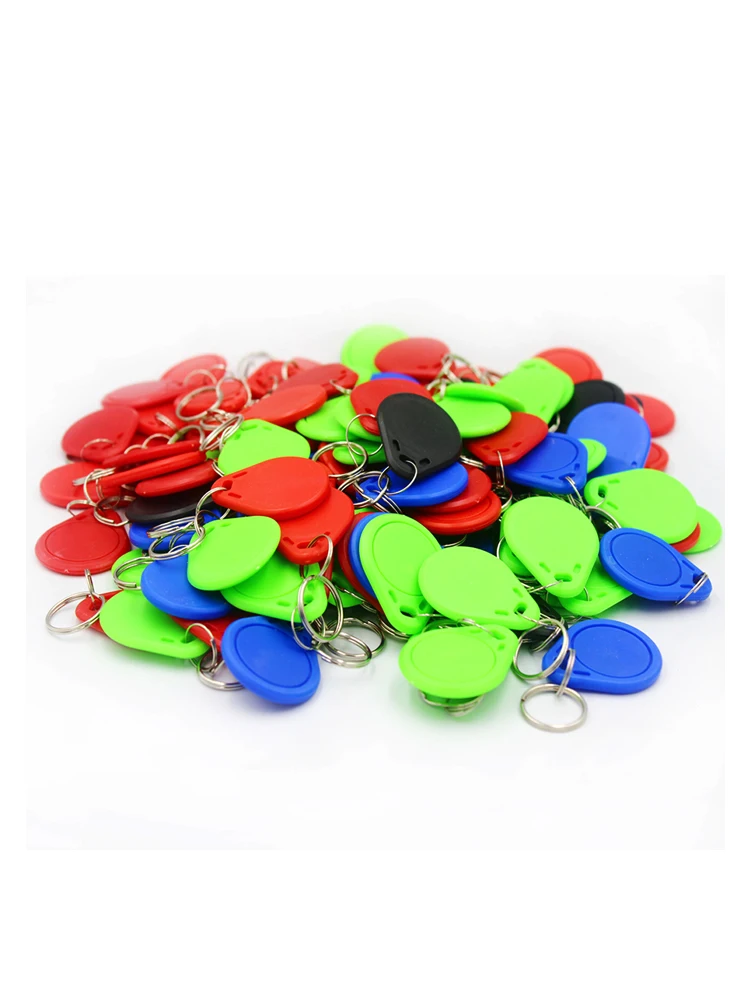 100Pcs Waterdicht 13.56Mhz Ic Keyfob Tag Rfid Toegangscontrole Ic Key Finder Card Token Aanwezigheid Management Sleutelhanger