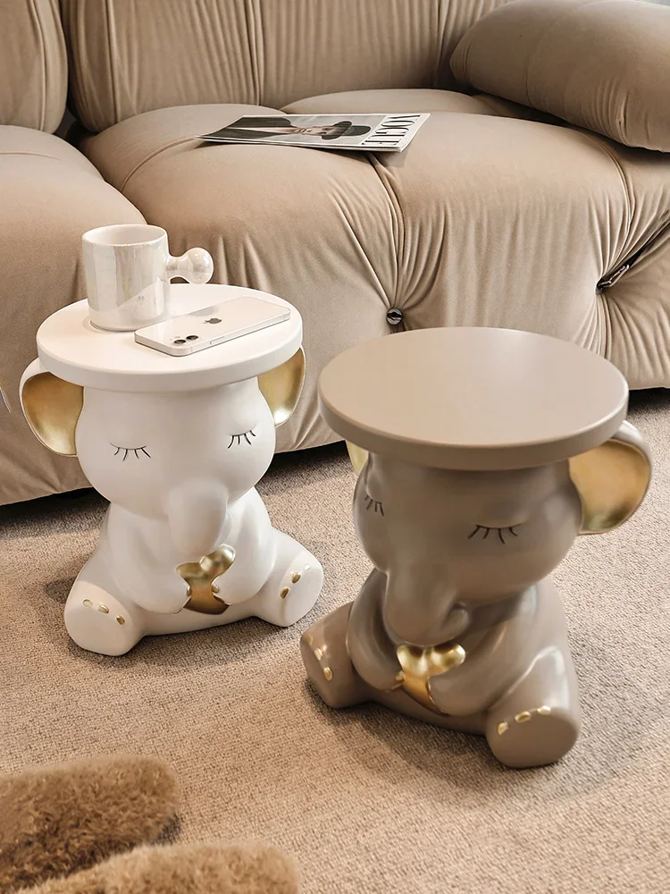 

Cartoon Bear Stools Home Furniture Hallway Ottoman Creative Resin Elephant Shoe Changing Stool Living Room Furniture Side Table