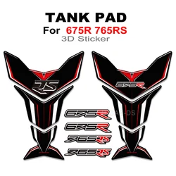 675R 765RS Motorcycle For Triumph Street Triple Daytona 675 765 R RS Stickers Gas Fuel Oil Kit Knee Fish Bone Tank Pad Protector