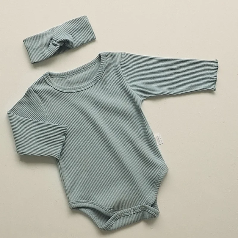 0-24M Cotton Baby Romper Newborn Kid Baby Boy Girls Clothes Long Sleeve Fall Romper Casual Stretch Jumpsuit Autumn Winter Outfit