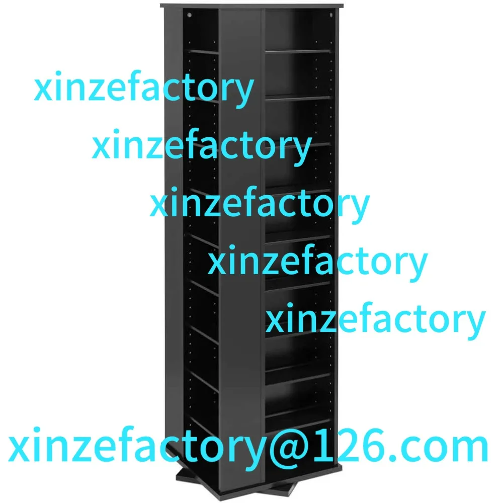

Customization Prepac 4 Revolving Display Cabinet Media Storage, Large Four-Sided Spinning Tower