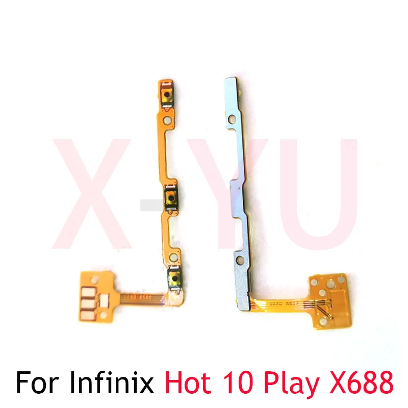 For Infinix Hot 9 10 Lite Play X657 X657B X657C X680 X688 Power On Off Switch Volume Side Button Flex Cable