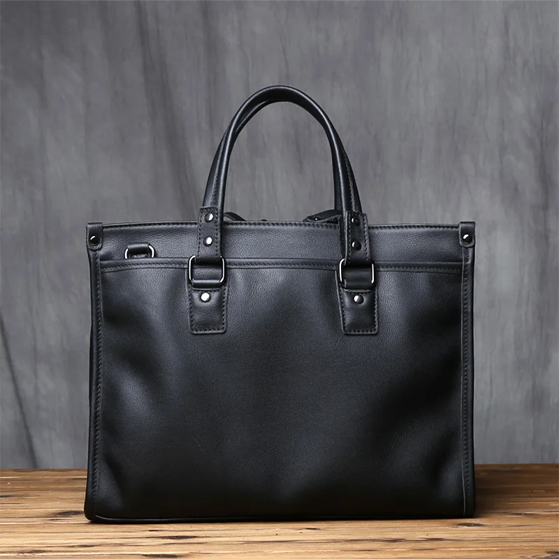 NZPJ Echtem Leder Männer Aktentasche Natürliche Rindsleder Casual Handtasche Weiche Leder Business Schulter Tasche Für 16 Zoll Laptop – Detail 7