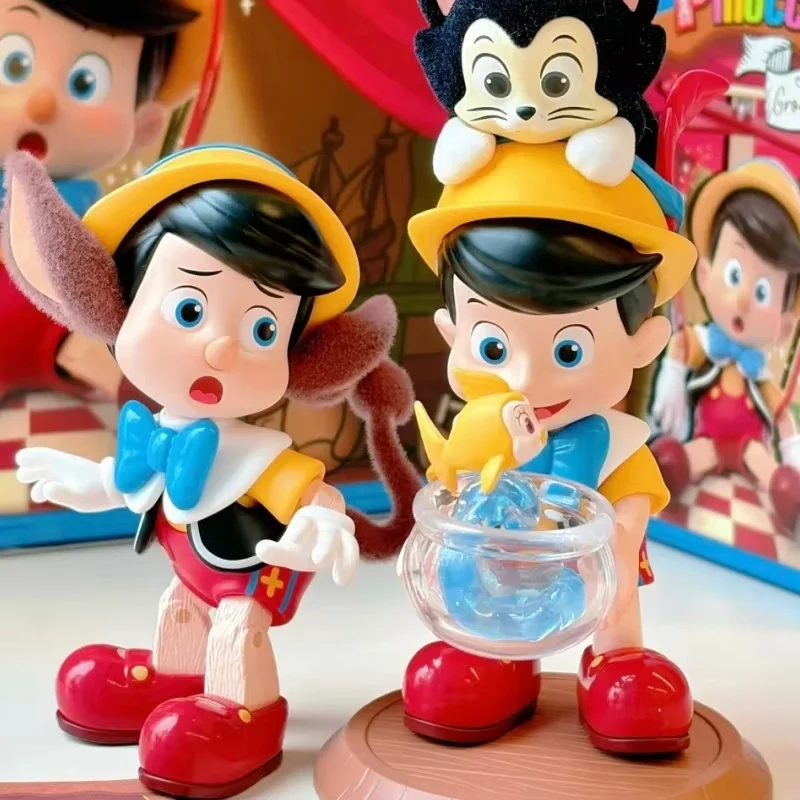 Caja Sorpresa Original de Disney de la Serie Diario de Crecimiento de Pinocho, Muñeco de Juguete, Figura de Anime Adorable, Adornos de Dibujos Animados, Regalo de Cumpleaños