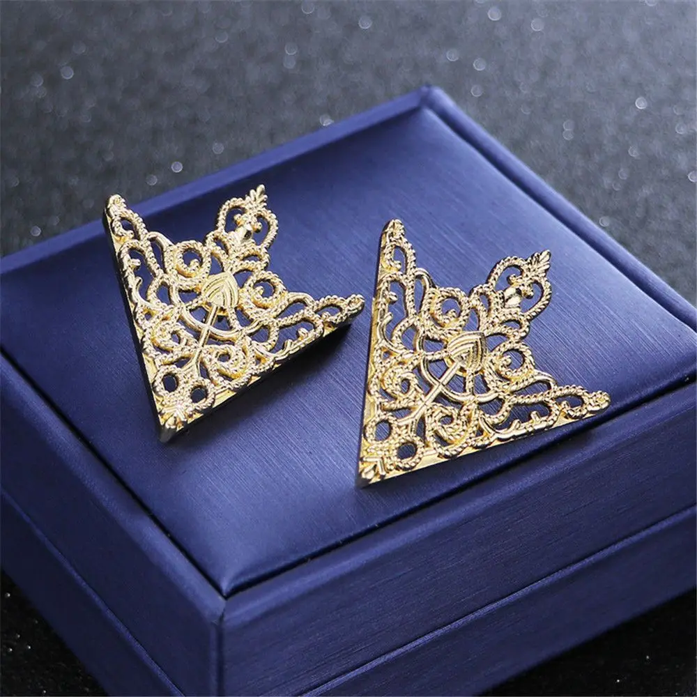 Activity Vintage Wedding Alloy Clothing Accessories Crown Corner Badge Pins Triangle Brooch For Women|Men