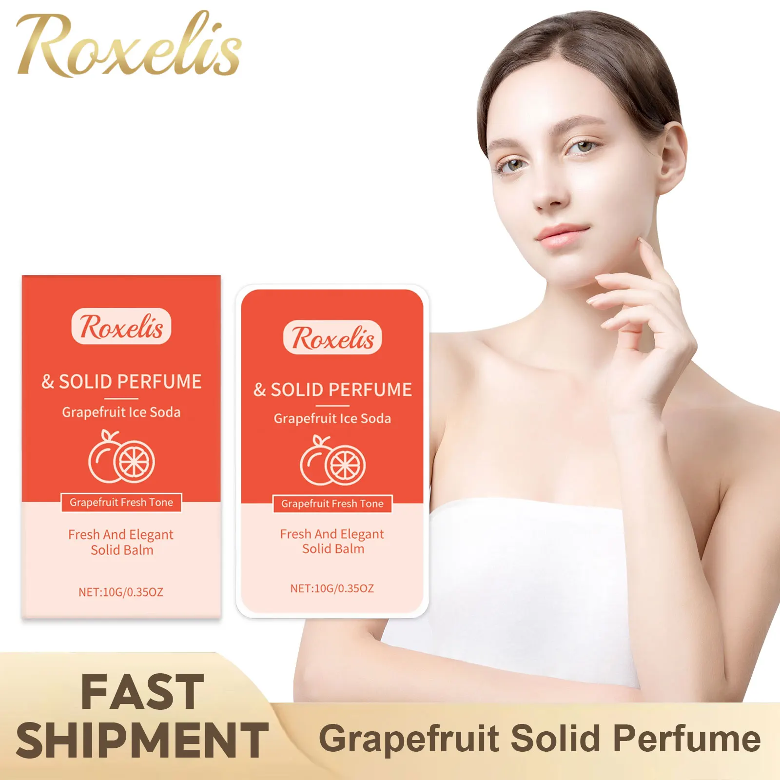 Portable Solid Perfume Female Elegant Release Fresh Aroma Lasting Natural Fragrance Grapefruit Solid Balm For Romantic Dating