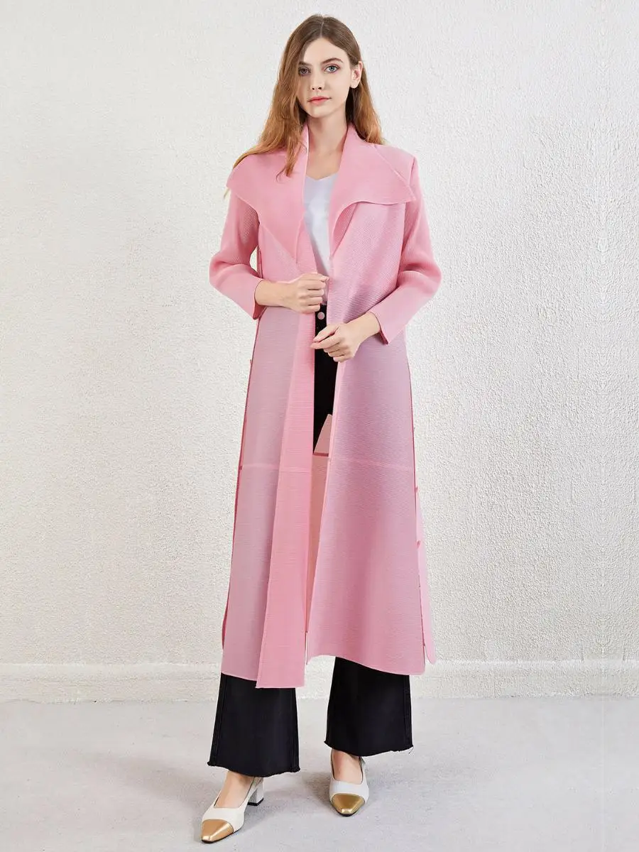 فستان طويل أنيق للمحجبات بتصميم كارديجان مع تنورة مطوية من البوليستر للنساء في الشرق الأوسط #4