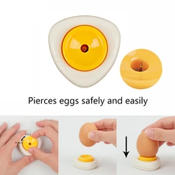 LMETJMA Creative Egg Piercer Pricker With Lock Easter Egg Piercer Safety and Easily Craft DIY Maker Egg Dividers Egg Tool KC0107