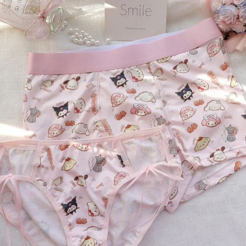 Sanrio new sweet and cute creative personalized cartoon soft breathable antibacterial underwear for male and female couples