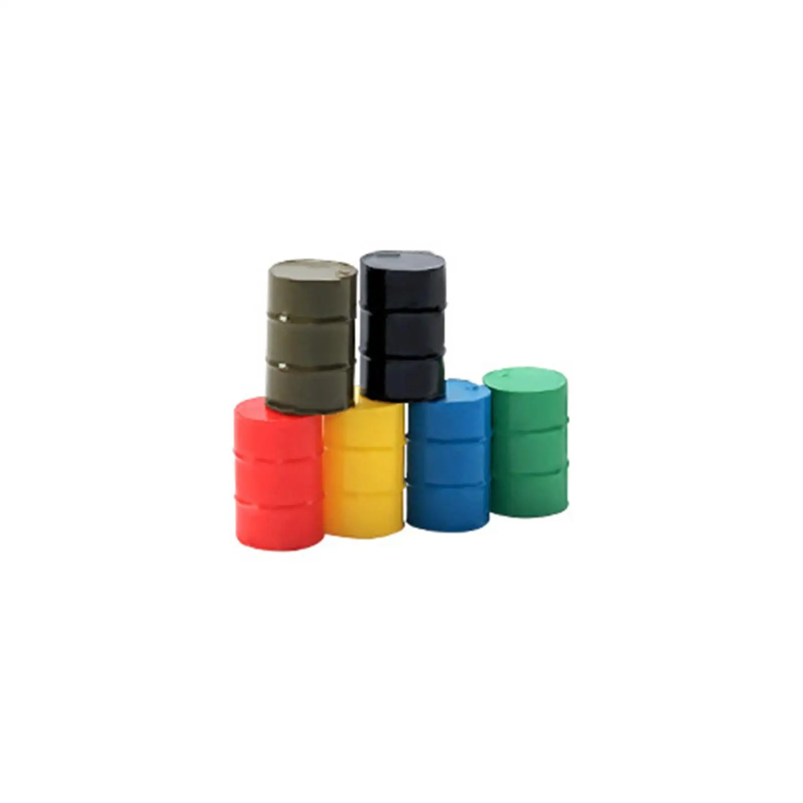 Resin 1/64 Scale Oil Barrel Model Miniature Photo Props Collectibles Dioramas Train Railway Decoration Scene Simulation S Scale