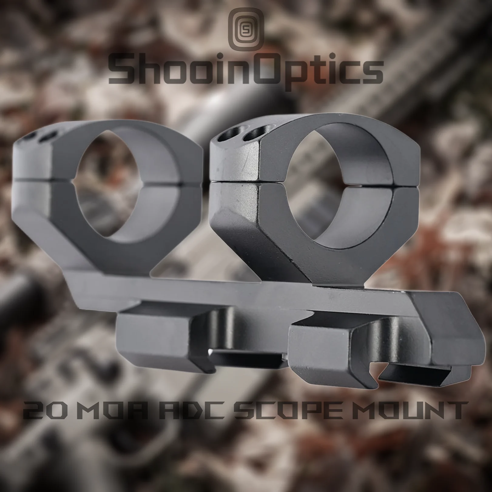 Shooin Optics 20 MOA Angled Direct Compensated Cantilever 30mm Maintubes Scope Picatinny Rail Mount - Image 4