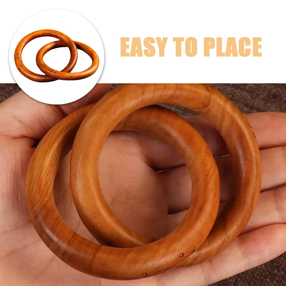 

Wooden Chain Link Decor Natural Rustic Wood Ring Chains For Home Wall Shelf Table Decoration Living Room Bedroom Coffee